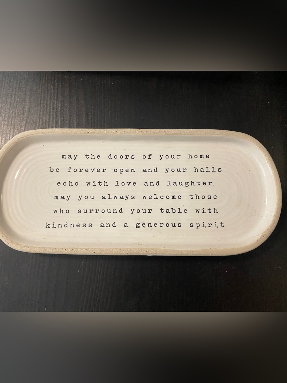 Mudpie Decorative Ceramic Message Tray